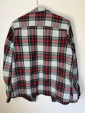 LT L.L. Bean Red, Green & Yellow Plaid Flannel Shirt